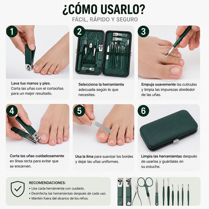 CleanCut Elite™-Kit de Higiene Total para Uñas