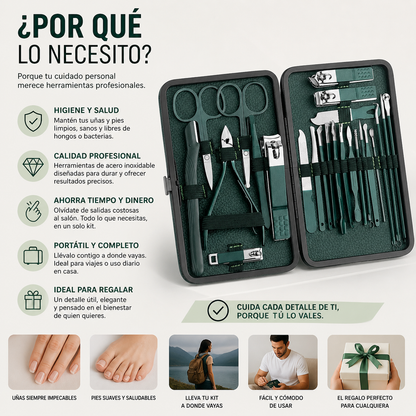 CleanCut Elite™-Kit de Higiene Total para Uñas